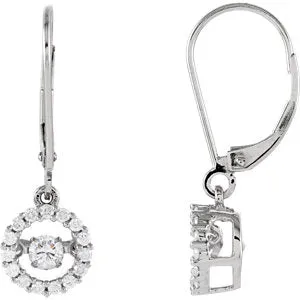 14K White 1/2 CTW Diamond Halo-Style Mystara® Earrings
