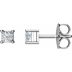 14K White 1/4CTW Diamond Earrings