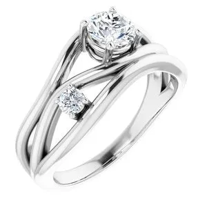 14K White 5/8 CTW Lab-Grown Diamond Ring