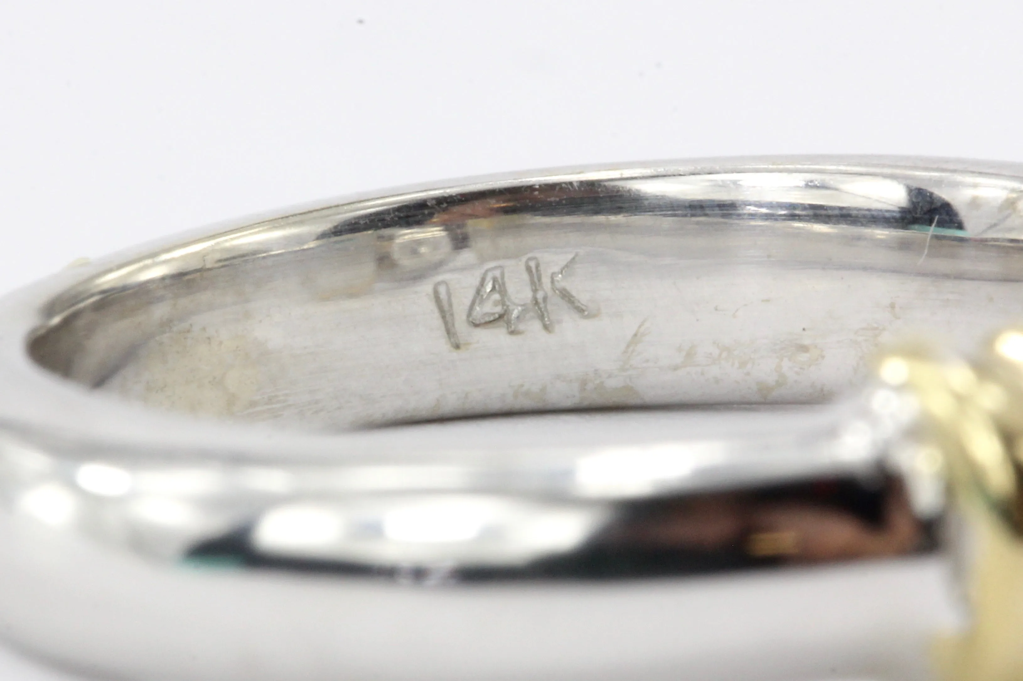 14K White & Yellow Gold .20CT Diamond Engagement Ring