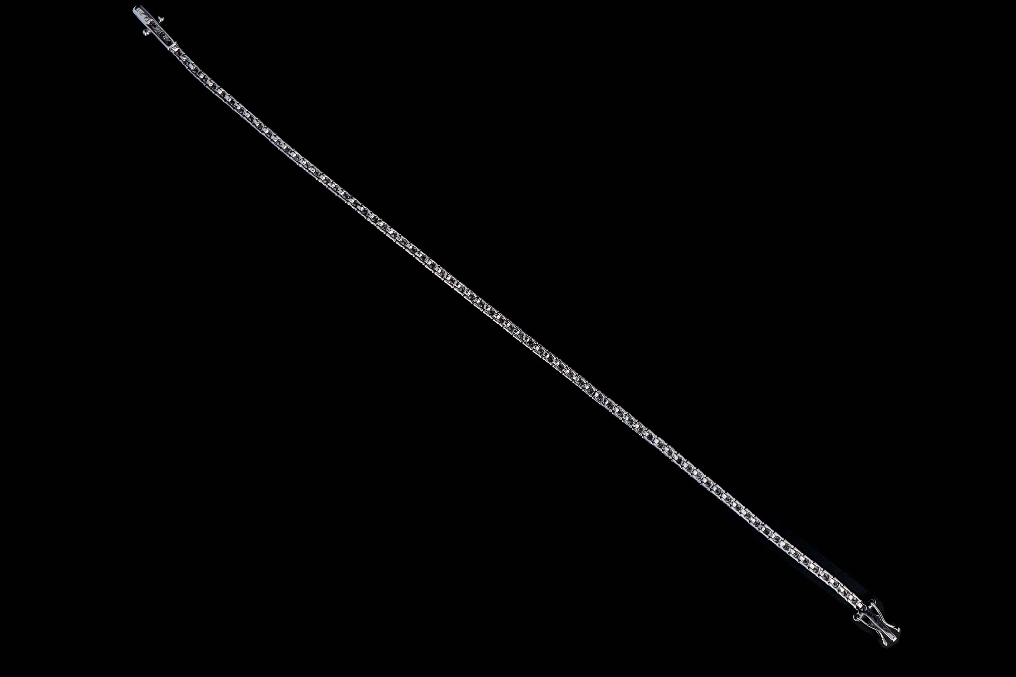 14K White Gold 1.50 Carat Total Weight Round Brilliant Cut Diamond Tennis Bracelet