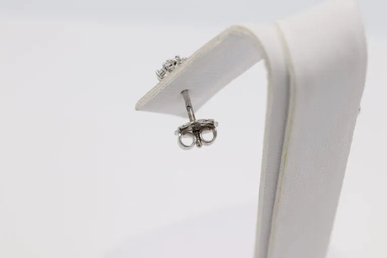 14k White Gold Diamond Earrings