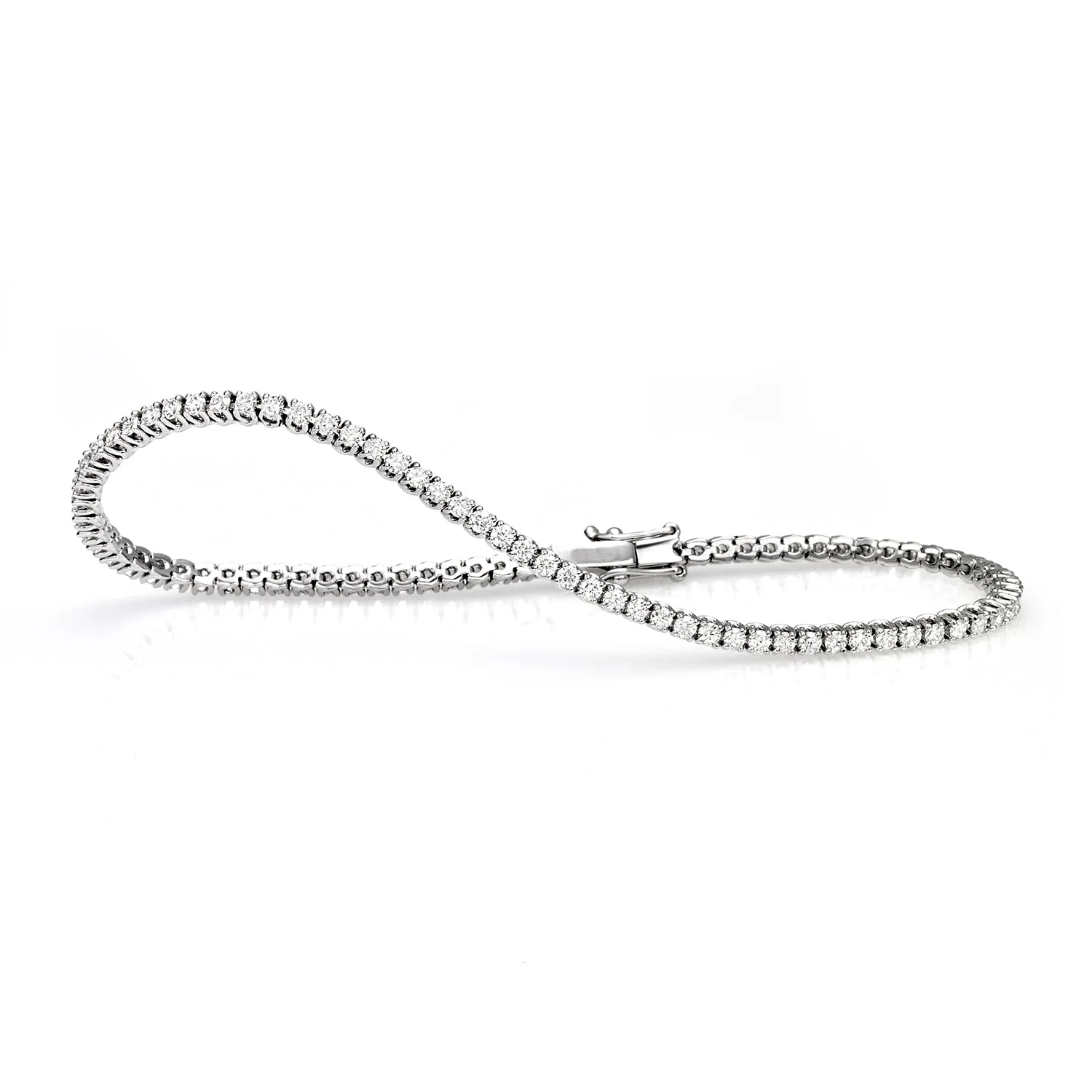 14k White Gold Diamond Tennis Bracelet- 1.50ctw