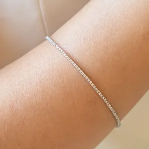14K White Gold Diamond Tennis Bracelet