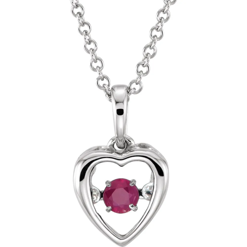 14k White Gold Ruby 18" Mystara® Necklace