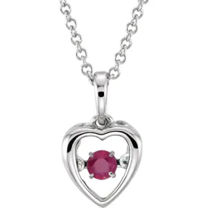 14k White Gold Ruby 18" Mystara® Necklace
