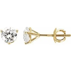 14K Yellow 1 1/2 CTW Diamond Earrings