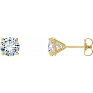 14K Yellow 1 1/2 CTW Natural Diamond 4-Prong Cocktail-Style Earrings