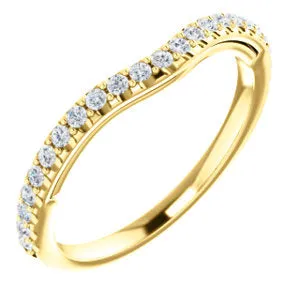 14K Yellow 1/4 CTW Diamond Matching Band
