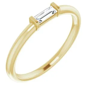 14K Yellow 1/6 CTW Diamond Stackable Ring