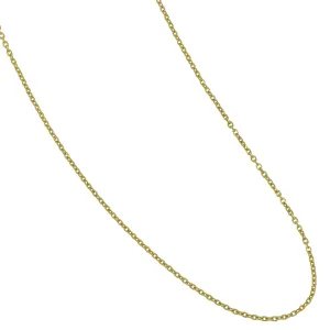 14k Yellow Gold 1.1mm Diamond Cut Cable Link Chain 16-18"