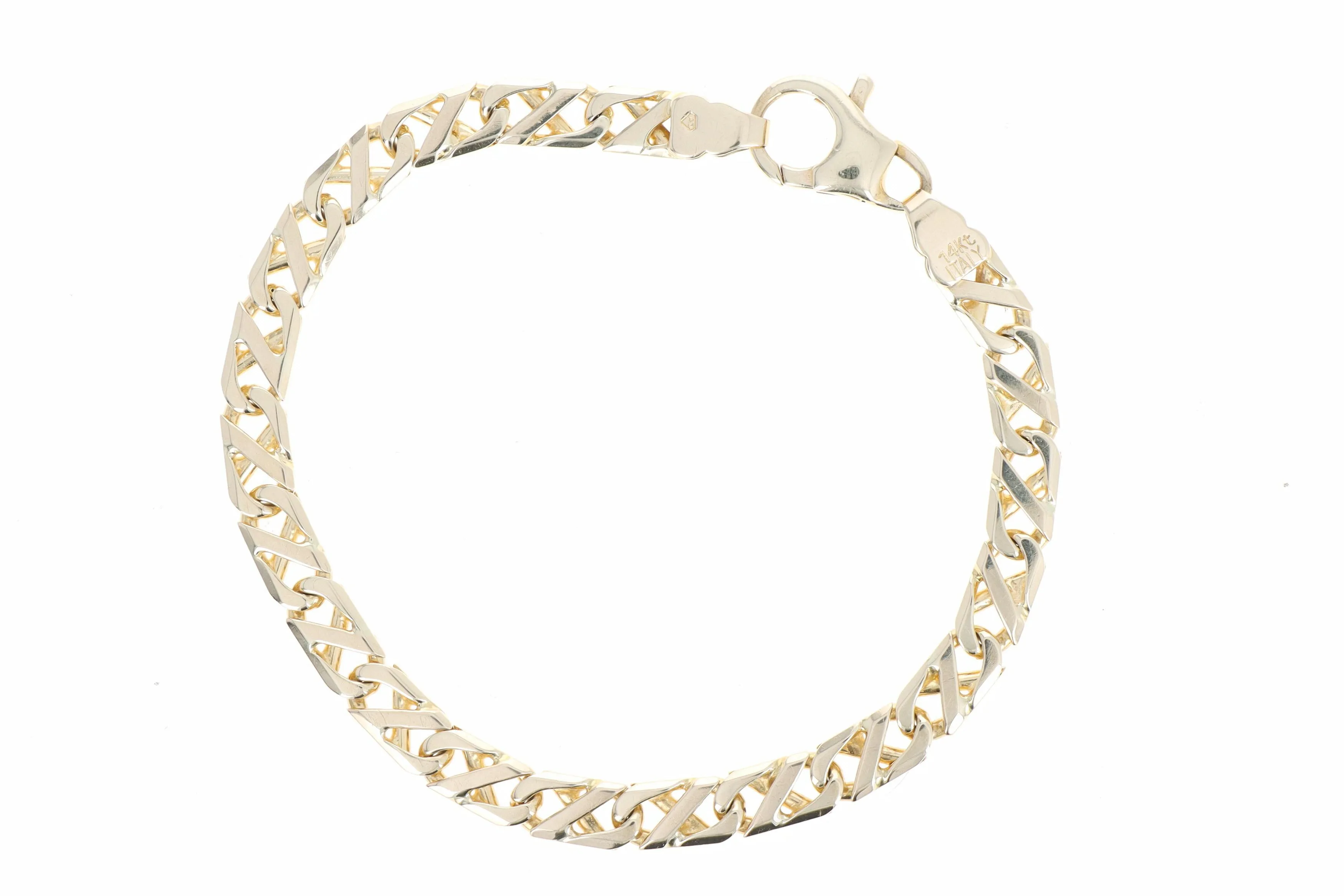 14K Yellow Gold Anchor Link Bracelet