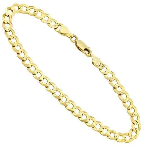 14K Yellow Gold Curb Bracelet Small Size