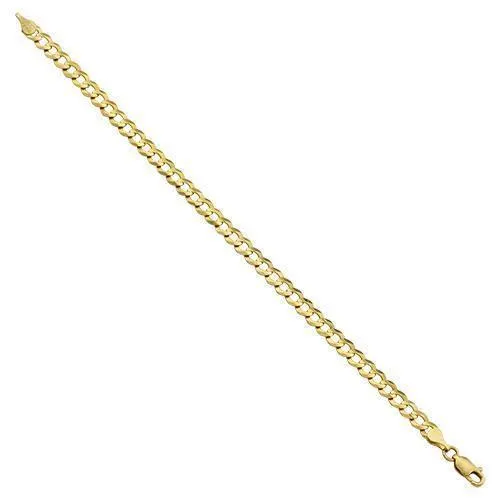 14K Yellow Gold Curb Bracelet Small Size