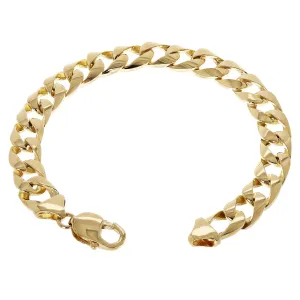 14k Yellow Gold Curb Link Chain Bracelet 7" 10mm 31.8 grams