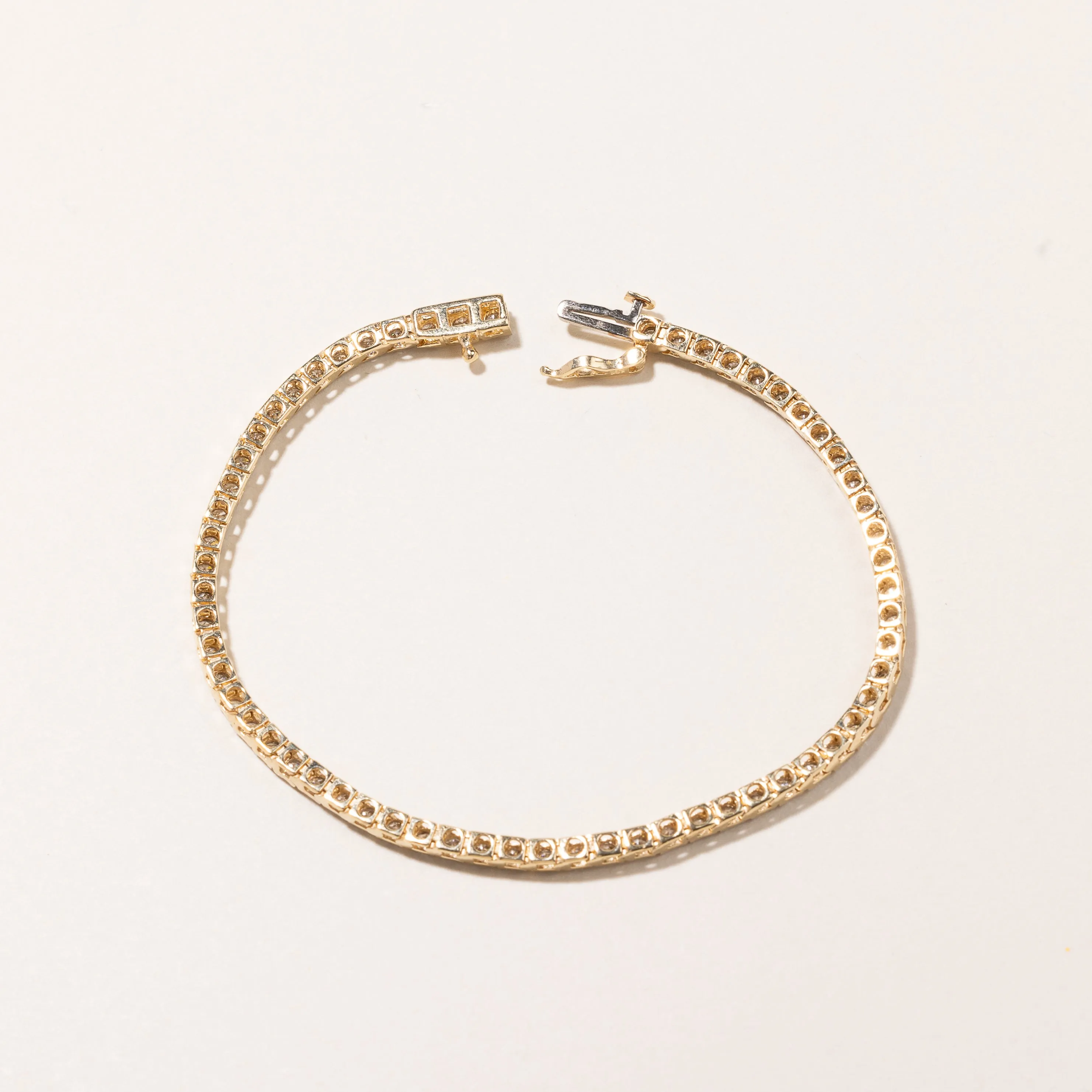 14k Yellow Gold Diamond Tennis Bracelet | 2.00ctw | 7"