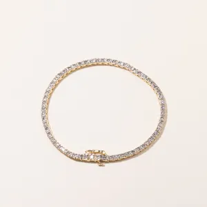 14k Yellow Gold Diamond Tennis Bracelet | 2.00ctw | 7"