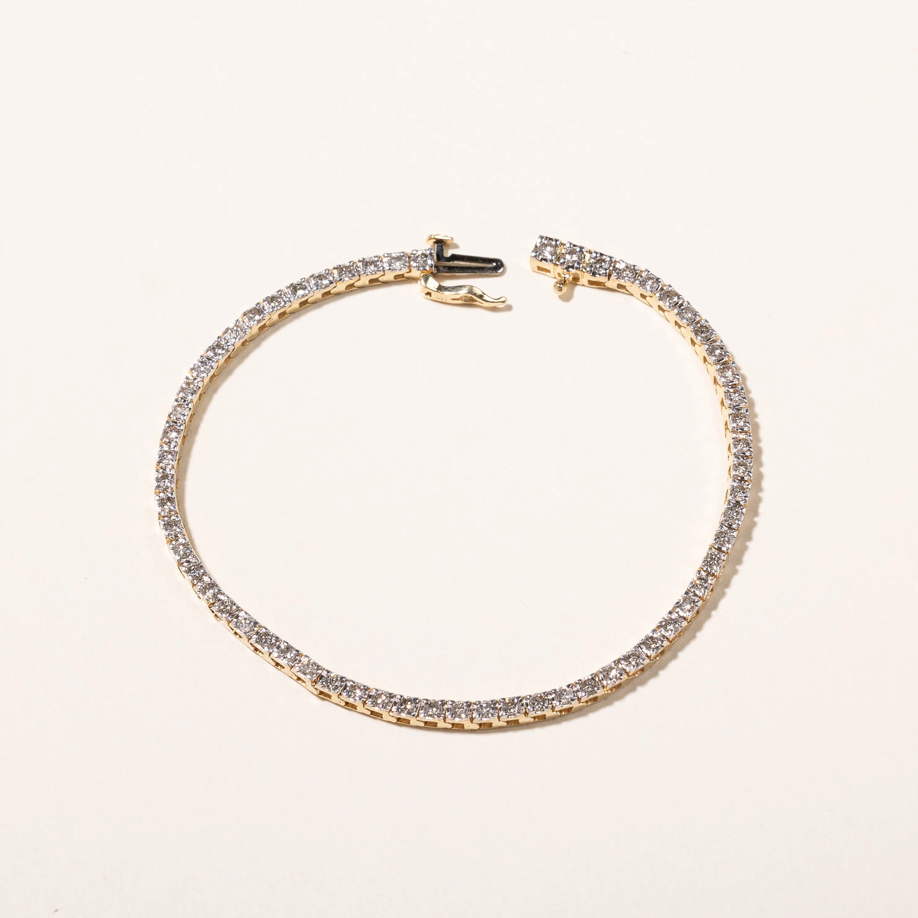 14k Yellow Gold Diamond Tennis Bracelet | 2.00ctw | 7"
