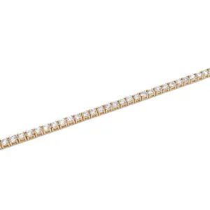 14K Yellow Gold Diamond Tennis Bracelet, 5.00ctw, 12.0g