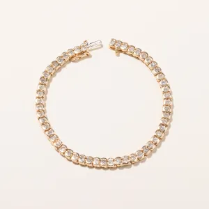 14k Yellow Gold Diamond Tennis Bracelet | 7.5"