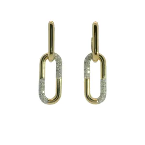 14K Yellow Natural Diamond Earrings