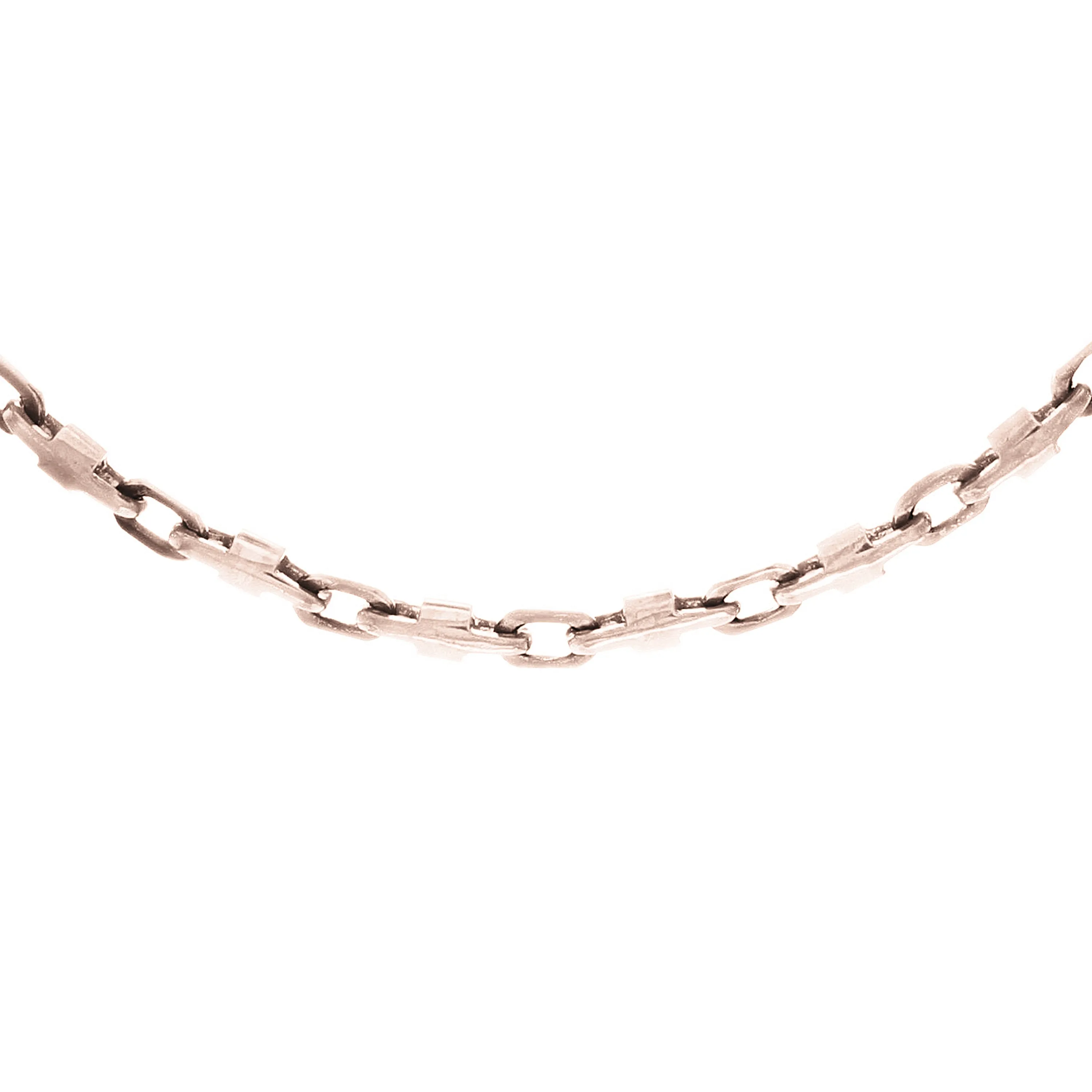 14k Yellow White or Rose Gold Solid Handmade Fashion Link Chain Bracelet 7"- 9" 4.4mm