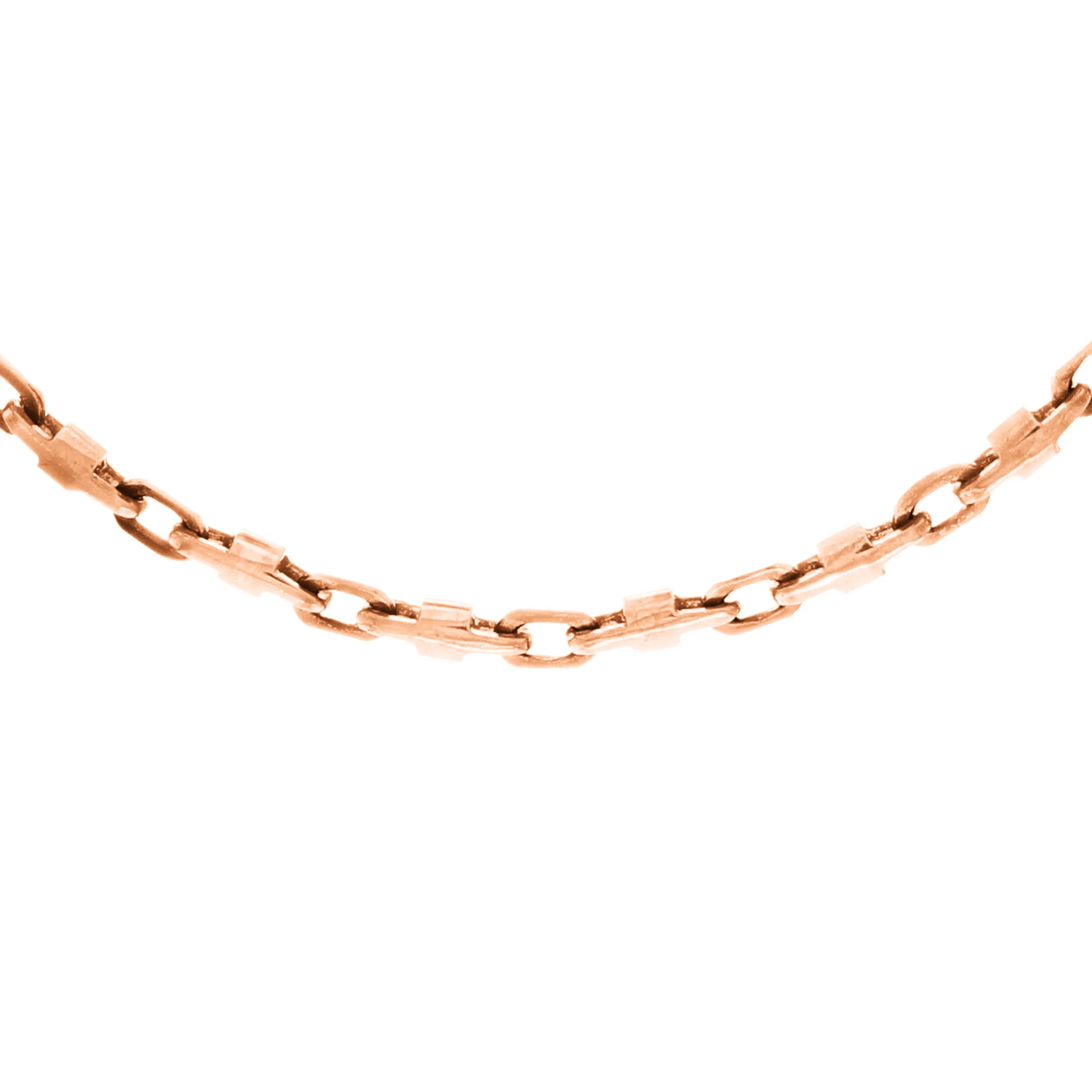 14k Yellow White or Rose Gold Solid Handmade Fashion Link Chain Bracelet 7"- 9" 4.4mm