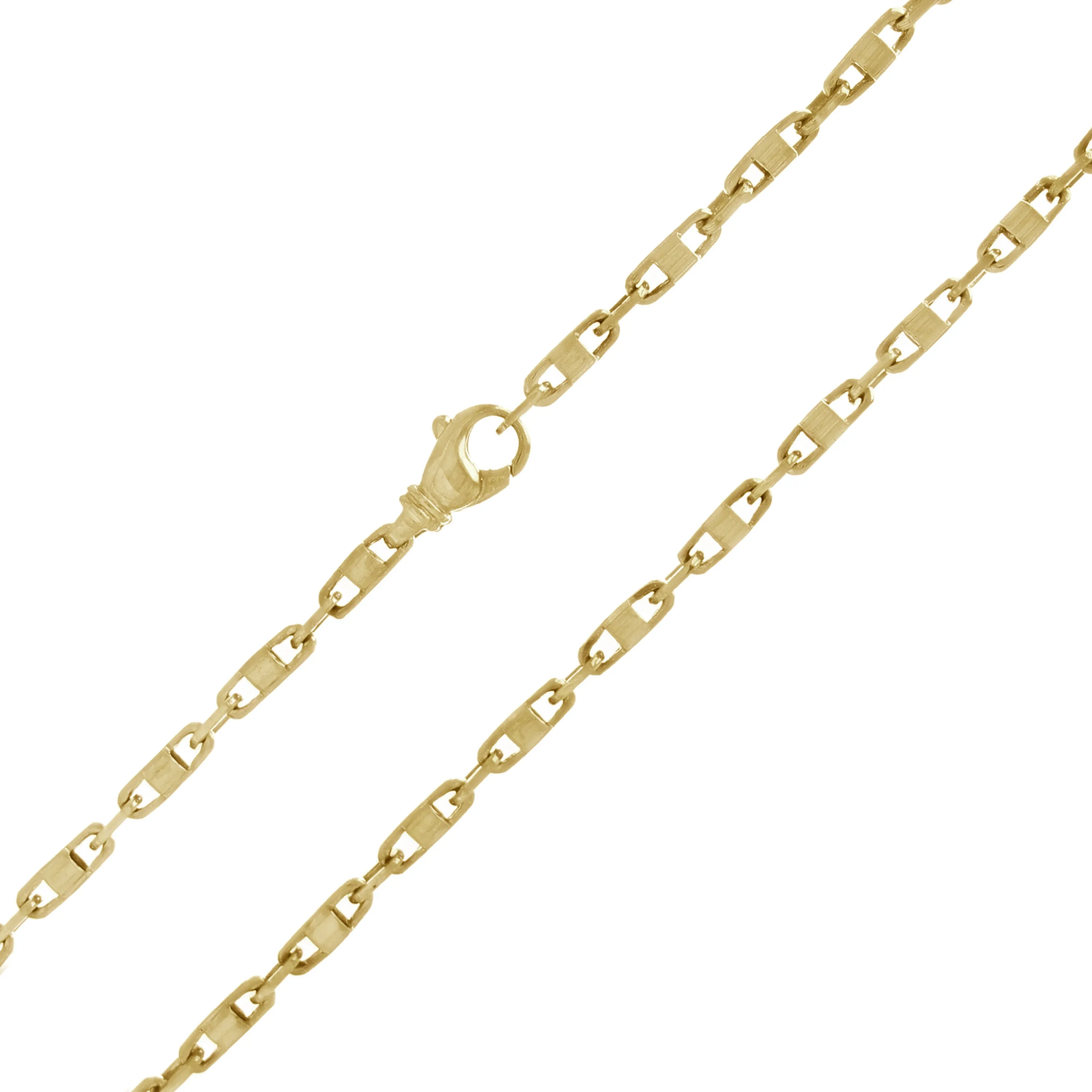14k Yellow White or Rose Gold Solid Handmade Fashion Link Chain Bracelet 7"- 9" 4.4mm