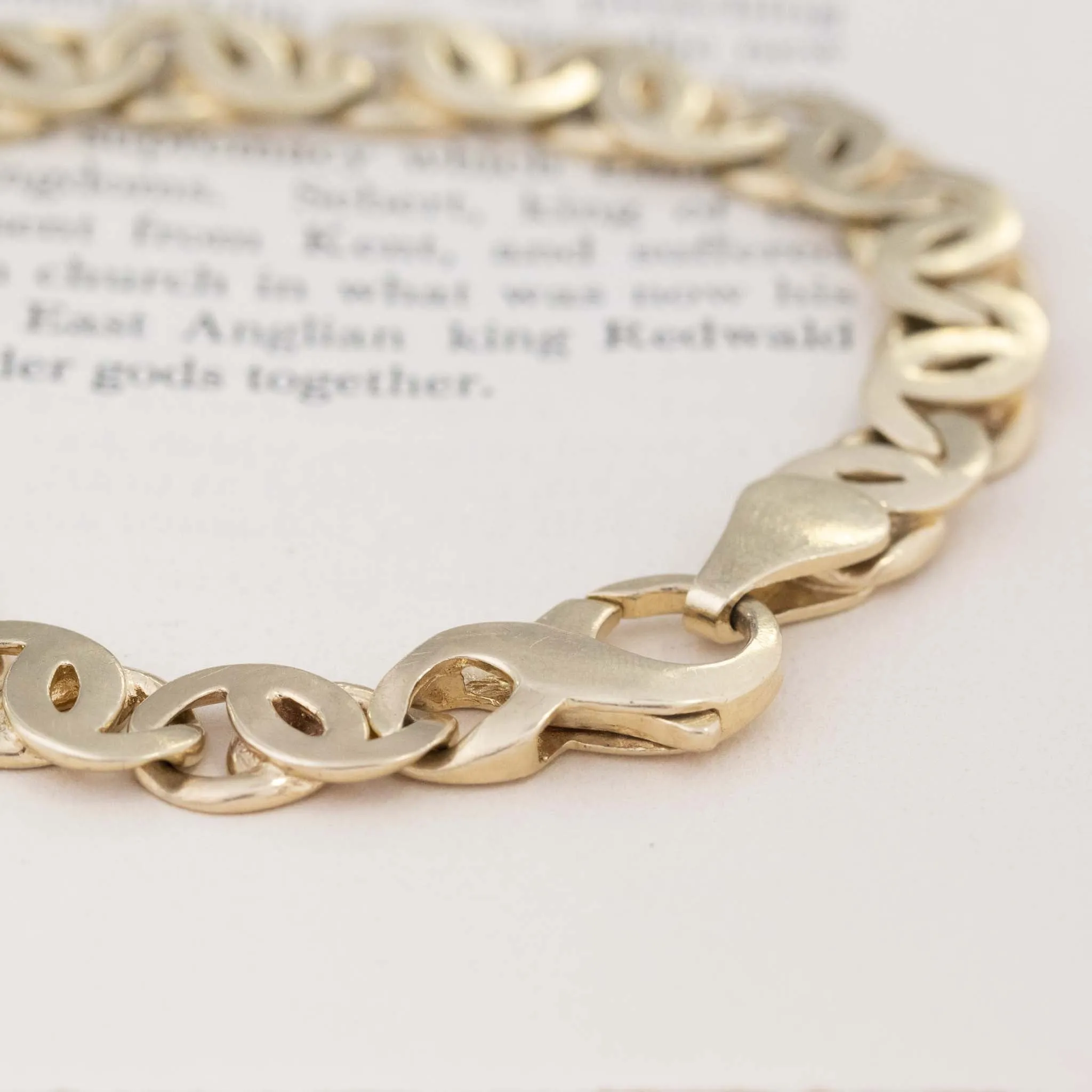14kt Yellow Gold Chunky Mariner Link Bracelet, 7"