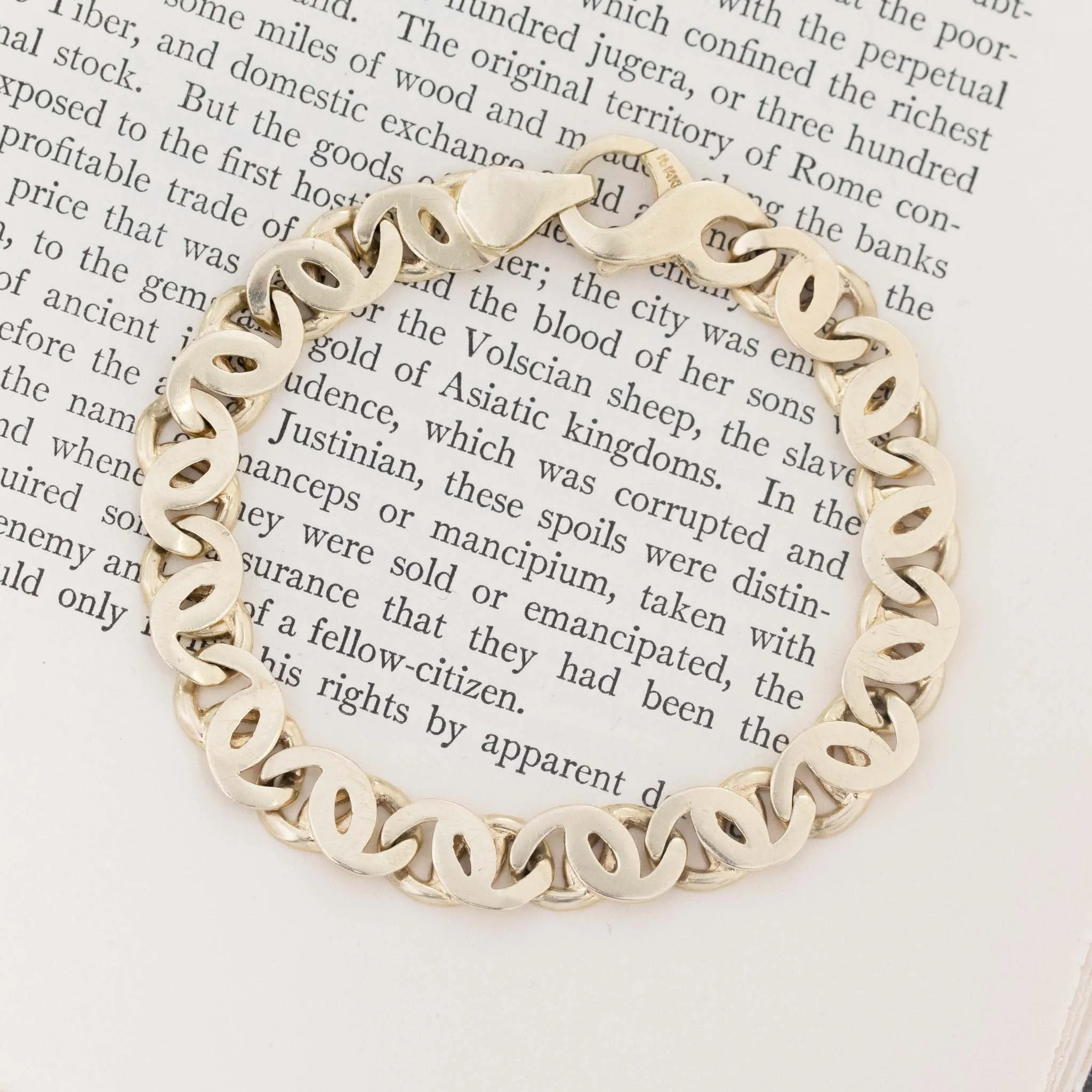 14kt Yellow Gold Chunky Mariner Link Bracelet, 7"