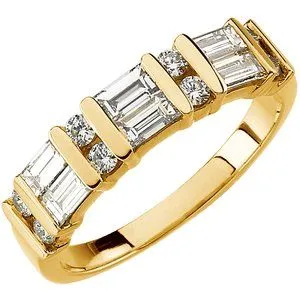 14ky Yellow  3/4 CTW Diamond Anniversary Band