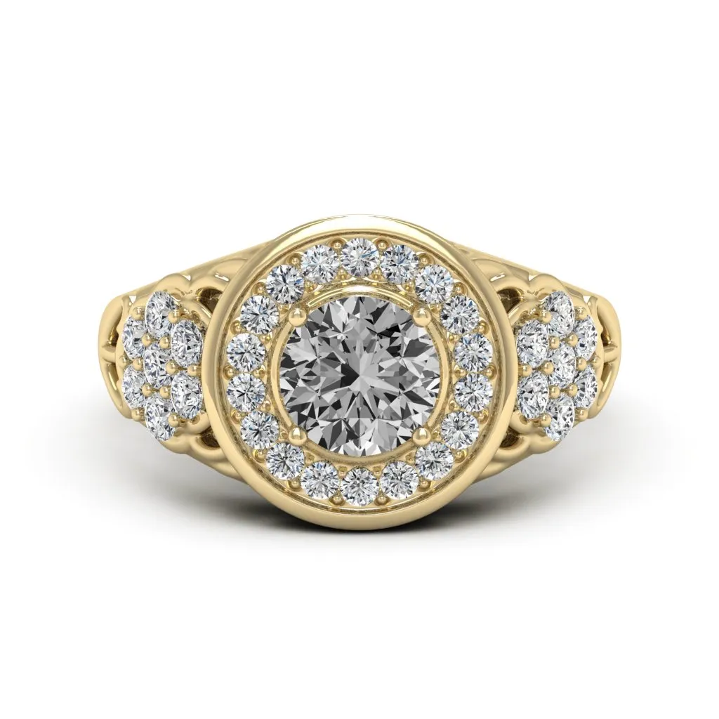 1.55 d.e.w. cts Katie Moissanite Ring