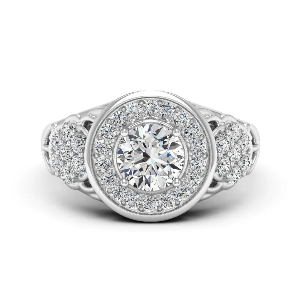 1.55 d.e.w. cts Katie Moissanite Ring