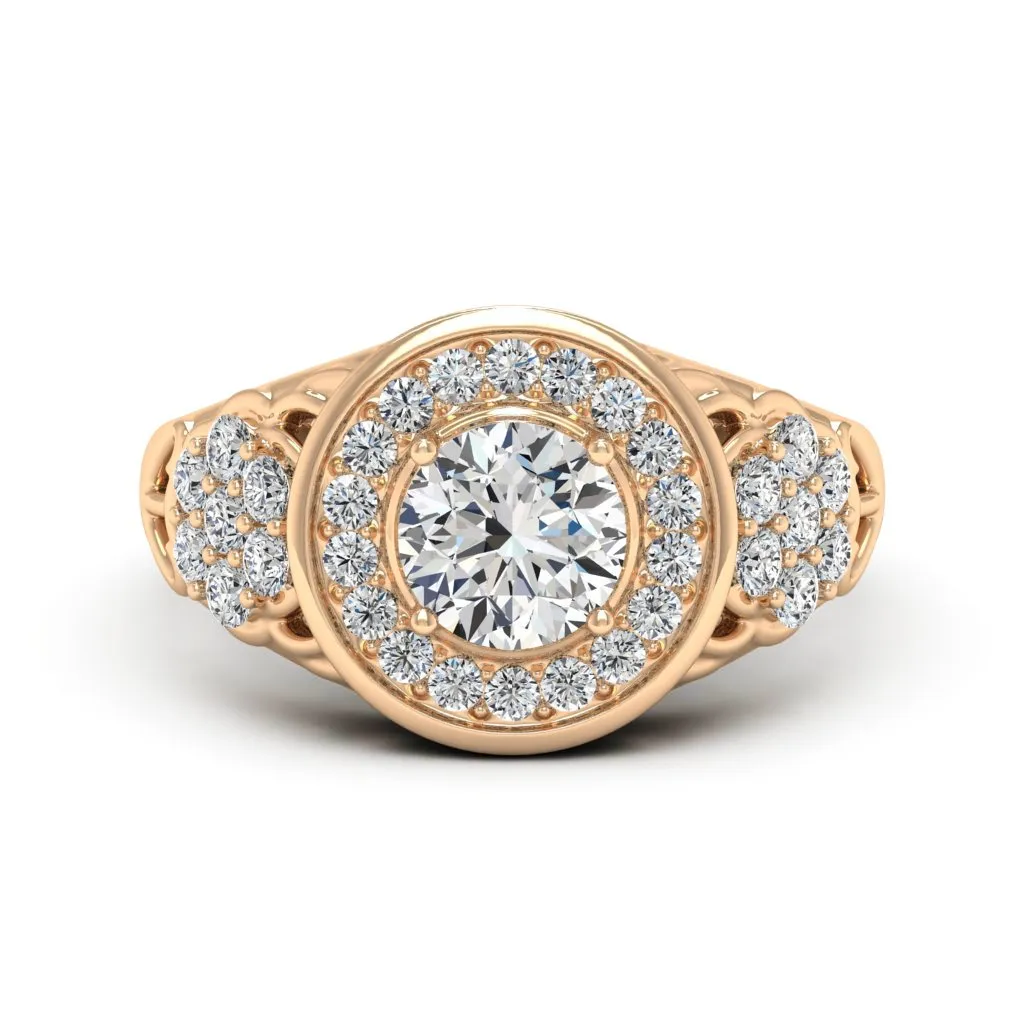 1.55 d.e.w. cts Katie Moissanite Ring