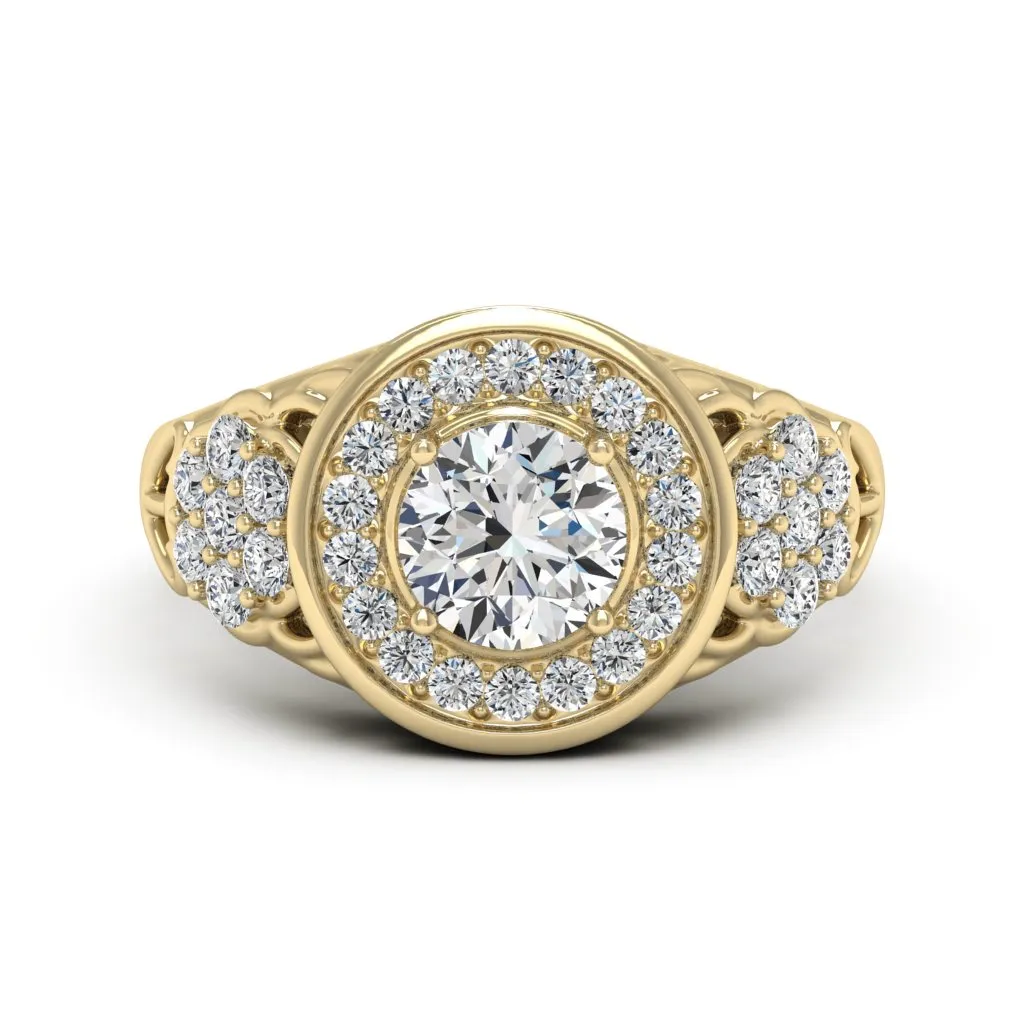 1.55 d.e.w. cts Katie Moissanite Ring