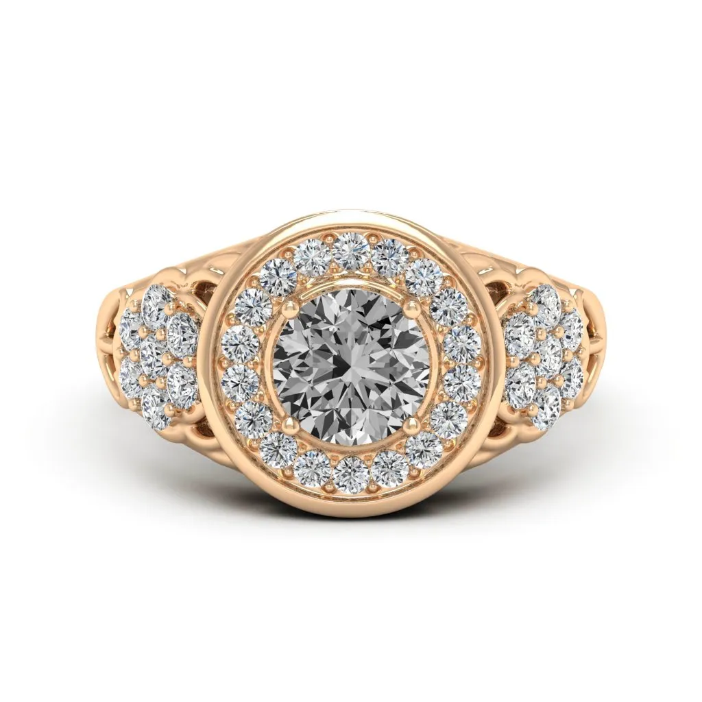 1.55 d.e.w. cts Katie Moissanite Ring