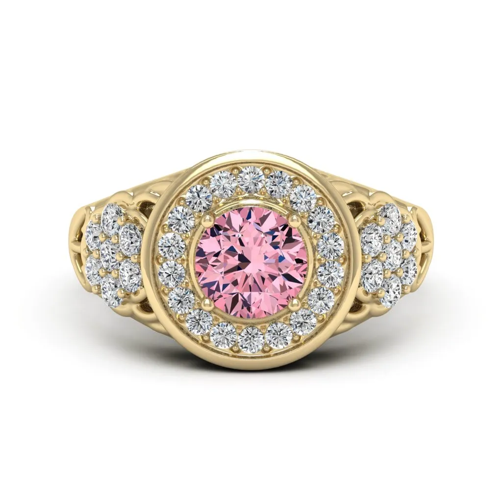 1.55 d.e.w. cts Katie Moissanite Ring