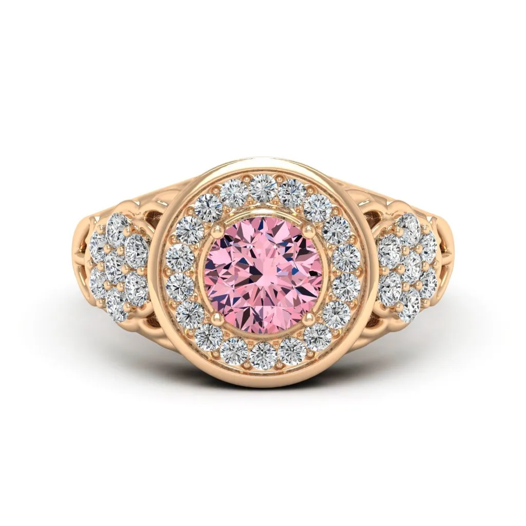 1.55 d.e.w. cts Katie Moissanite Ring