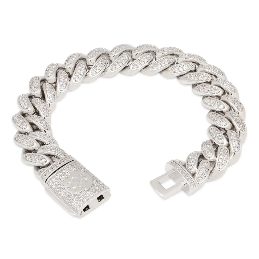 15mm Iced Miami Cuban Link Bracelet