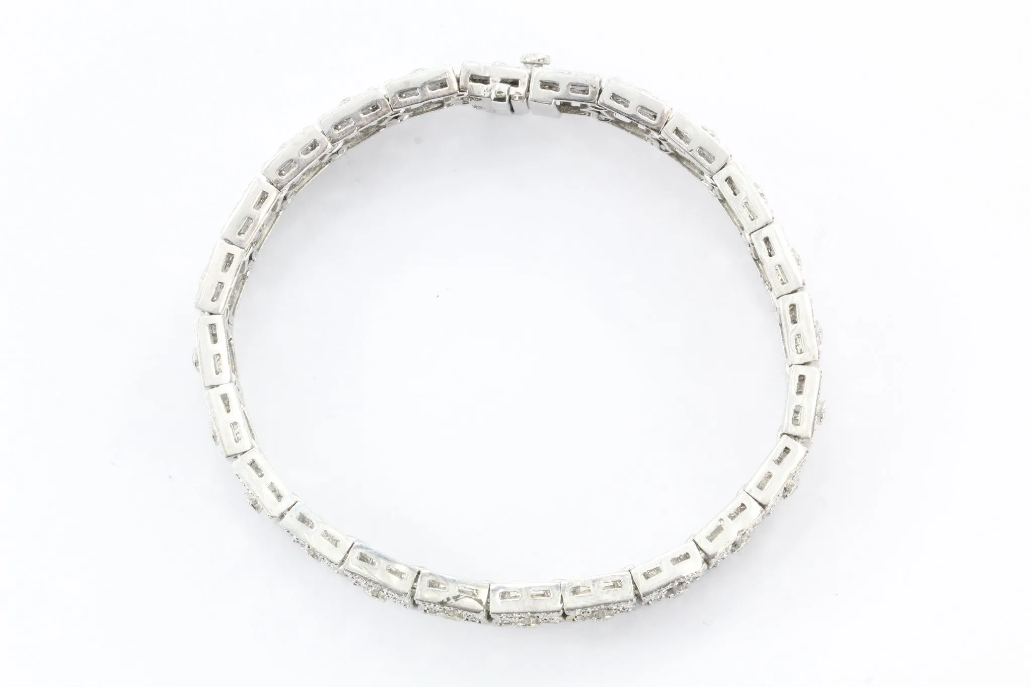18K White Gold 4 CTTW Diamond Tennis Bracelet
