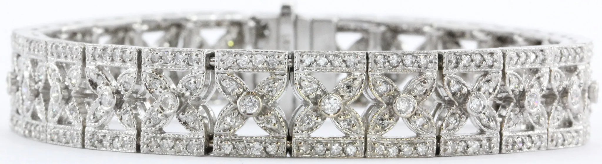 18K White Gold 4 CTTW Diamond Tennis Bracelet