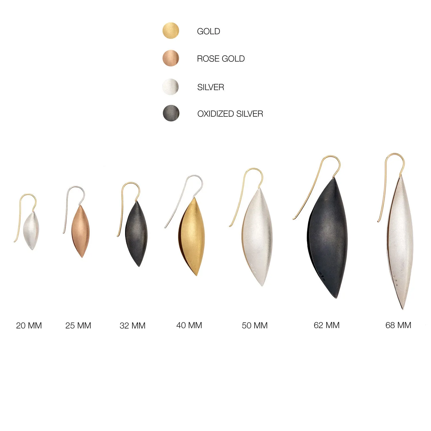 18K Yellow Gold Cocoon Pendant Earrings~32mm