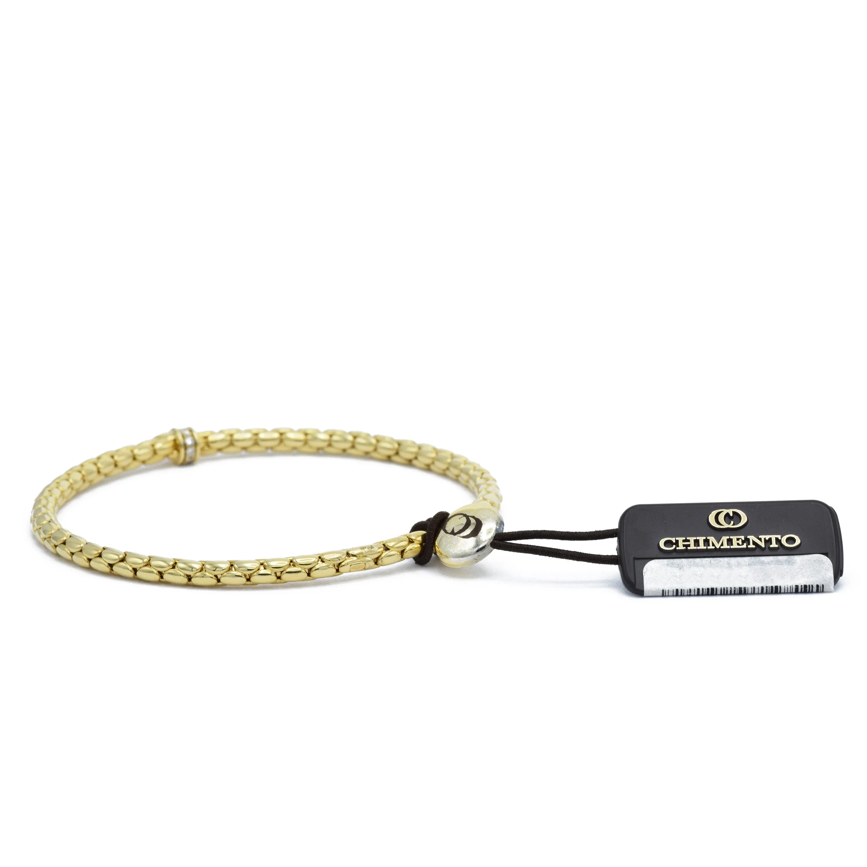 18KT Yellow Gold Chimento Stretch Heart Charm Bracelet