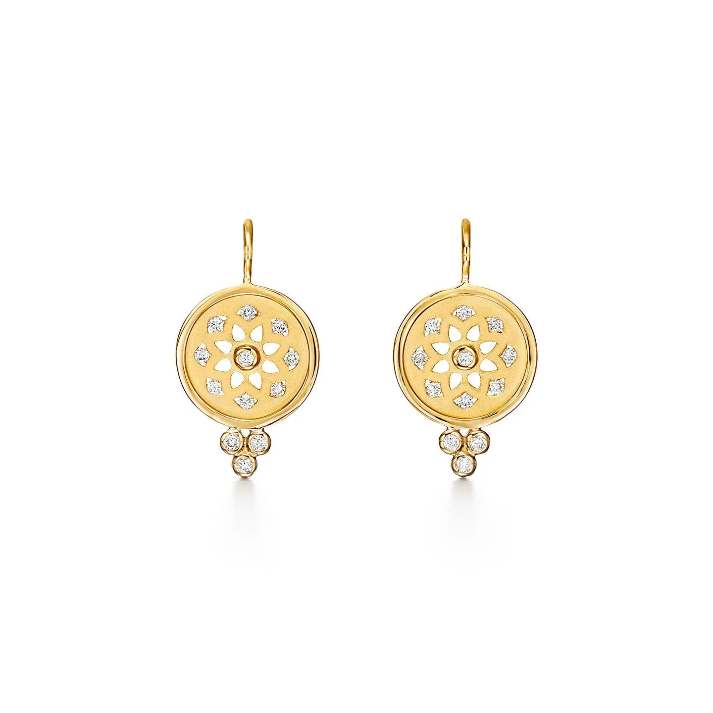 18KY Mandala Cutout Earrings