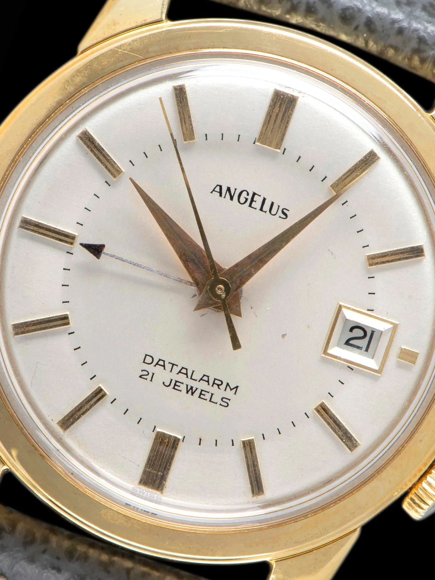1960s Angelus Alarm (Ref. 10/118) "Gold Plated"