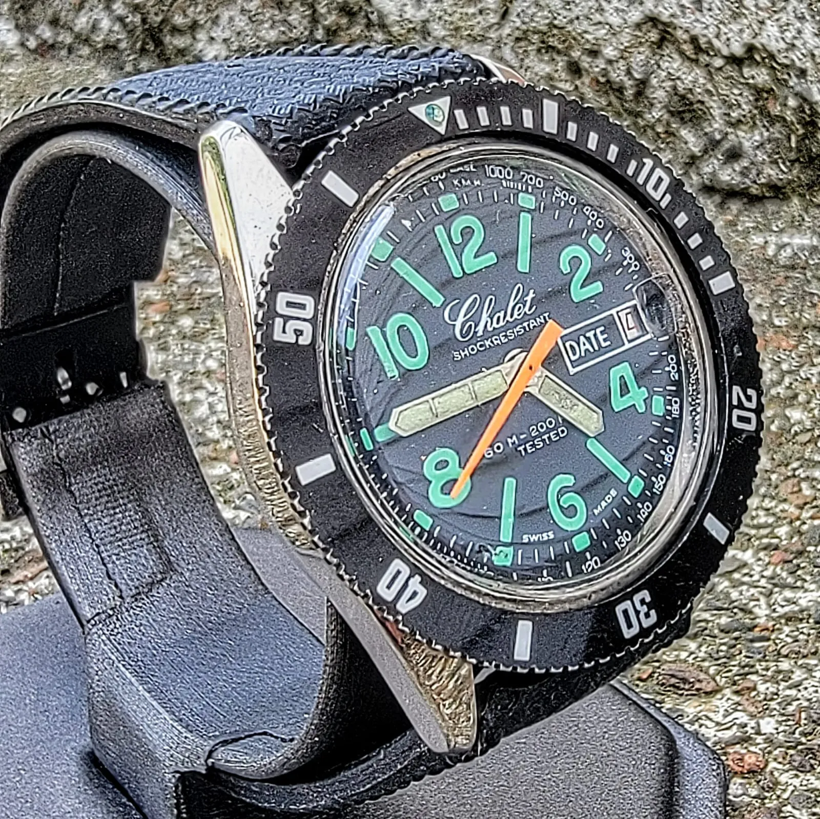 1970's CHALET Skin Diver Watch Cal. EB 8501 Swiss Made
