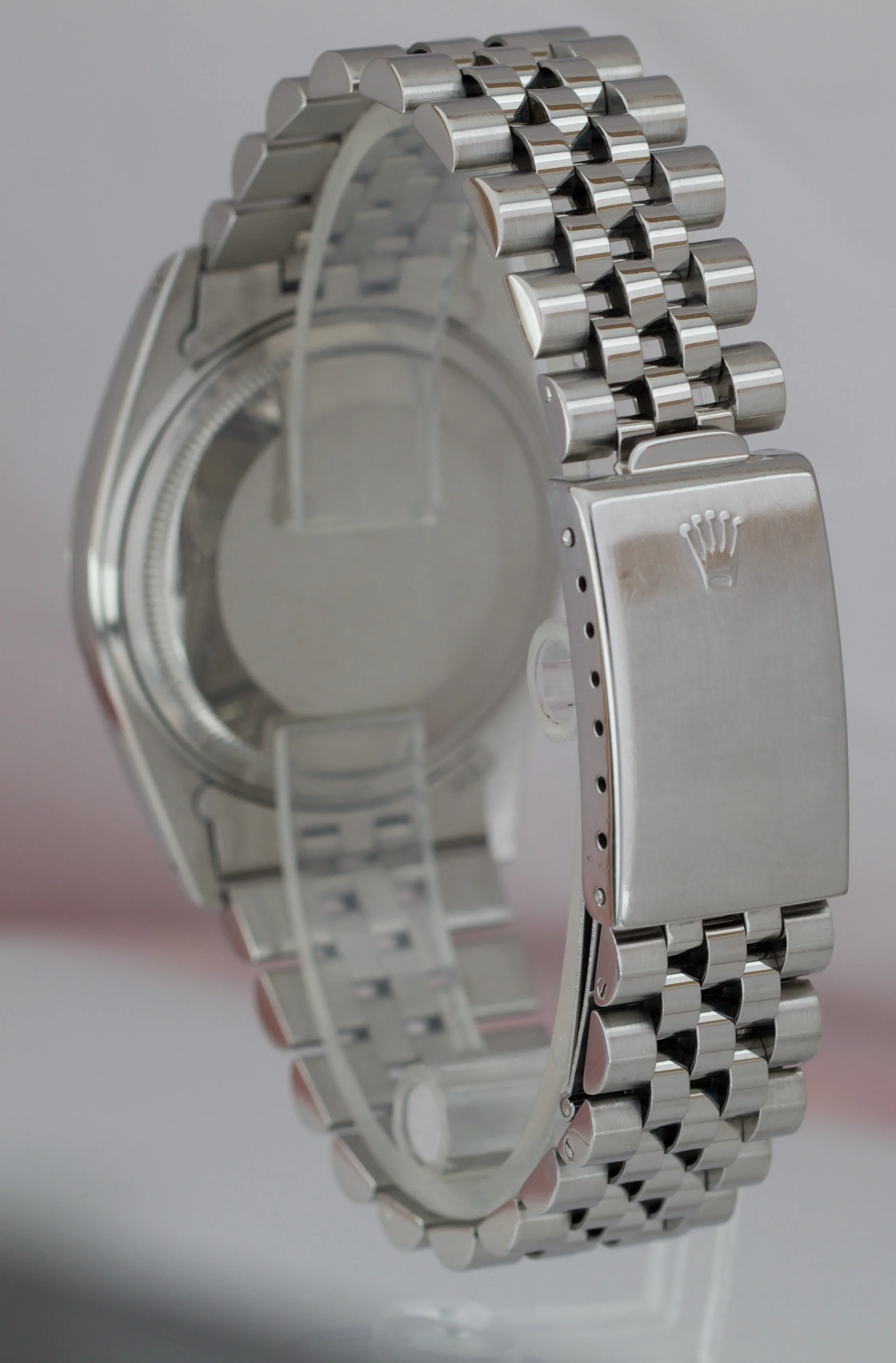 1981 UNPOLISHED Rolex DateJust 36mm 16014 LINEN Silver Jubilee Watch BOX PAPERS