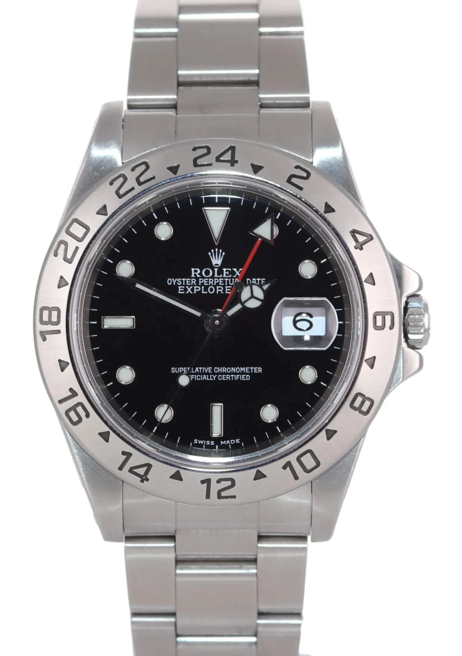 1999 Rolex Explorer II 16570 Stainless Steel Black Dial GMT 40mm Watch Box
