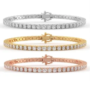 2 Carat 14k Gold Moissanite Tennis Bracelet