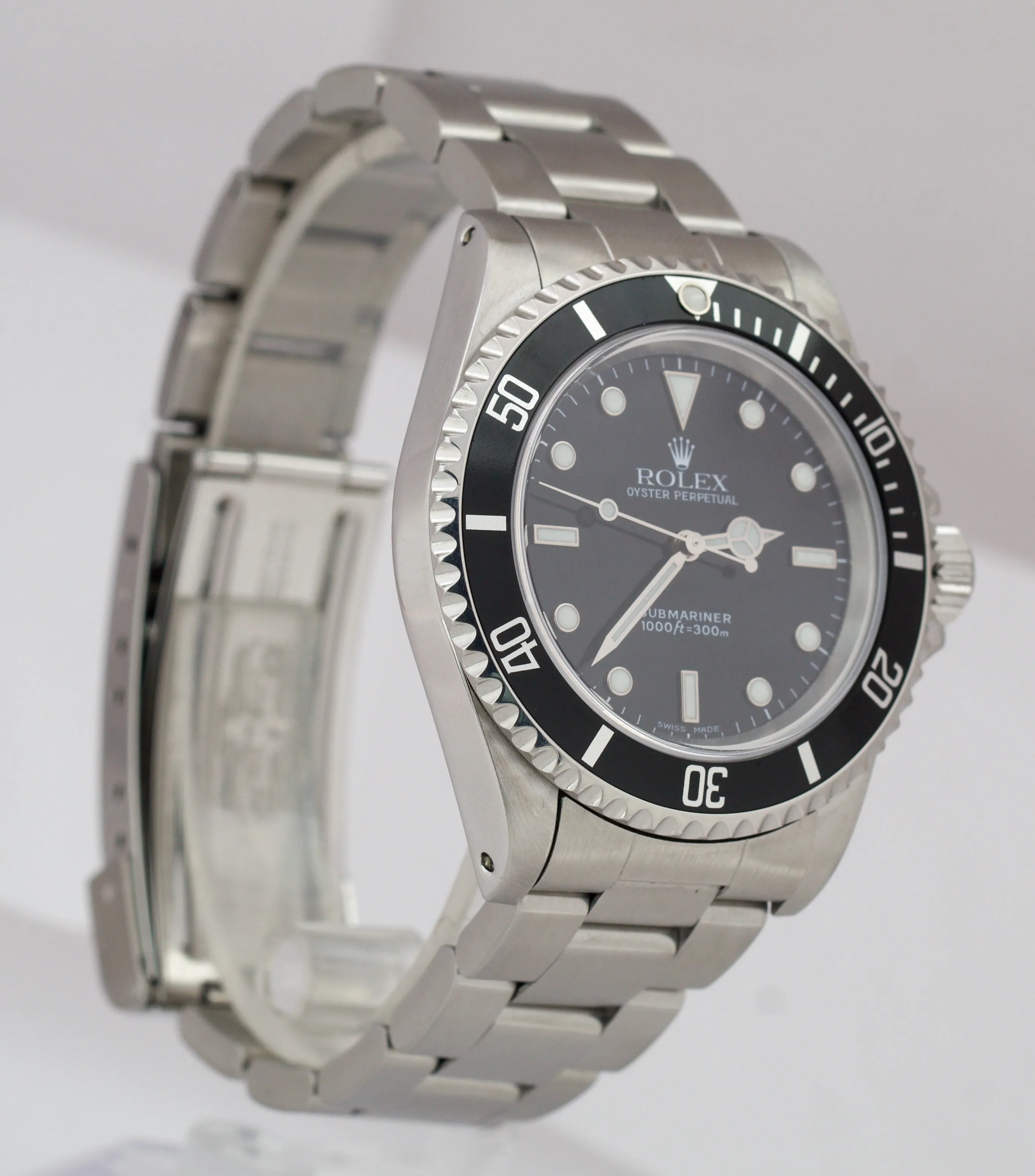 2000 Rolex Submariner No-Date Stainless Steel 40mm Black Oyster Watch 14060 B P